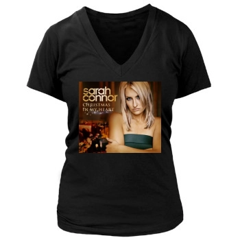 Sarah Connor Women's Deep V-Neck TShirt