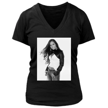 Alicia Keys Women's Deep V-Neck TShirt