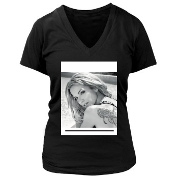 Sarah Harding Women's Deep V-Neck TShirt