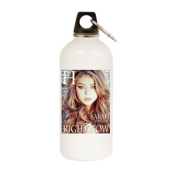 Sarah Hyland White Water Bottle With Carabiner