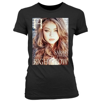 Sarah Hyland Women's Junior Cut Crewneck T-Shirt