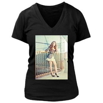 Sarah Hyland Women's Deep V-Neck TShirt