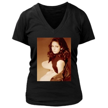 Sarah Michelle Gellar Women's Deep V-Neck TShirt