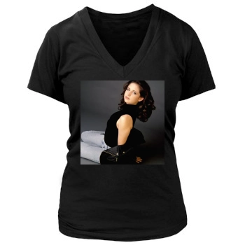 Sarah Michelle Gellar Women's Deep V-Neck TShirt