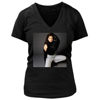 Sarah Michelle Gellar Women's Deep V-Neck TShirt