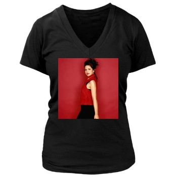 Sarah Michelle Gellar Women's Deep V-Neck TShirt