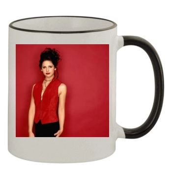 Sarah Michelle Gellar 11oz Colored Rim & Handle Mug