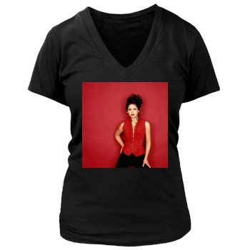 Sarah Michelle Gellar Women's Deep V-Neck TShirt