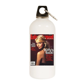 Sarah Michelle Gellar White Water Bottle With Carabiner