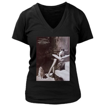 Sarah Michelle Gellar Women's Deep V-Neck TShirt