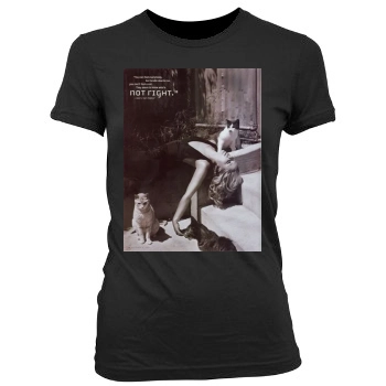 Sarah Michelle Gellar Women's Junior Cut Crewneck T-Shirt