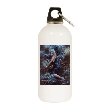 Sarah Michelle Gellar White Water Bottle With Carabiner