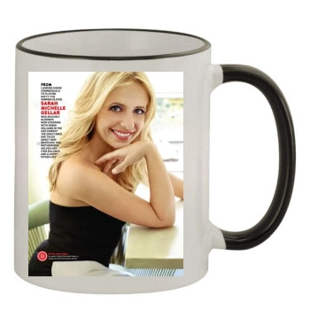 Sarah Michelle Gellar 11oz Colored Rim & Handle Mug