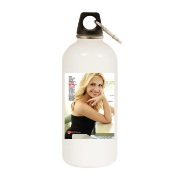 Sarah Michelle Gellar White Water Bottle With Carabiner