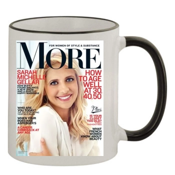 Sarah Michelle Gellar 11oz Colored Rim & Handle Mug