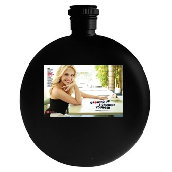 Sarah Michelle Gellar Round Flask