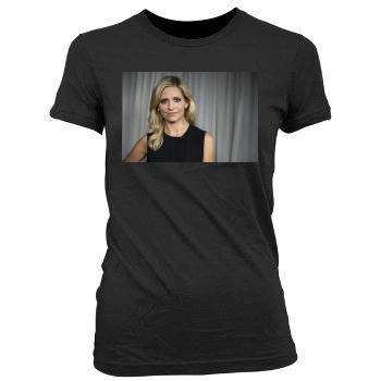 Sarah Michelle Gellar Women's Junior Cut Crewneck T-Shirt