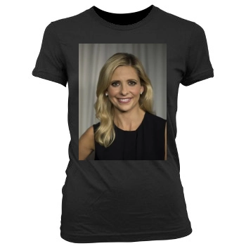 Sarah Michelle Gellar Women's Junior Cut Crewneck T-Shirt