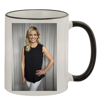 Sarah Michelle Gellar 11oz Colored Rim & Handle Mug