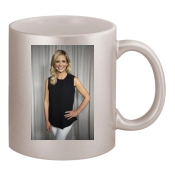 Sarah Michelle Gellar 11oz Metallic Silver Mug