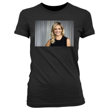 Sarah Michelle Gellar Women's Junior Cut Crewneck T-Shirt