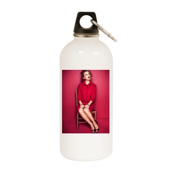 Scarlett Johansson White Water Bottle With Carabiner