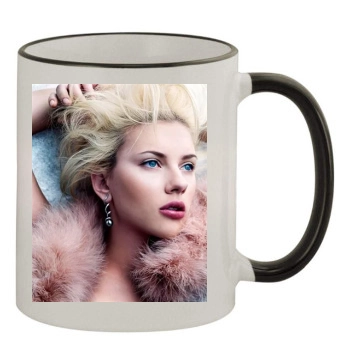 Scarlett Johansson 11oz Colored Rim & Handle Mug