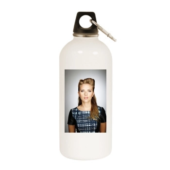 Scarlett Johansson White Water Bottle With Carabiner