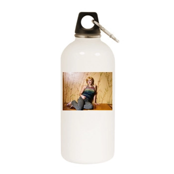 Scarlett Johansson White Water Bottle With Carabiner