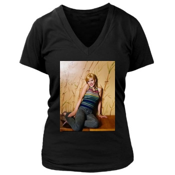 Scarlett Johansson Women's Deep V-Neck TShirt