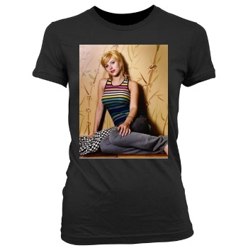 Scarlett Johansson Women's Junior Cut Crewneck T-Shirt