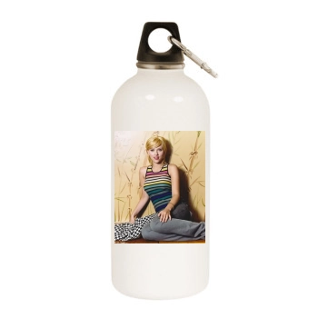 Scarlett Johansson White Water Bottle With Carabiner