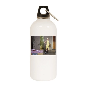 Scarlett Johansson White Water Bottle With Carabiner