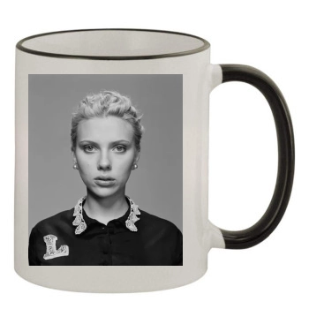 Scarlett Johansson 11oz Colored Rim & Handle Mug