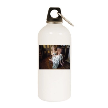 Scarlett Johansson White Water Bottle With Carabiner