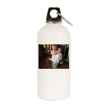 Scarlett Johansson White Water Bottle With Carabiner