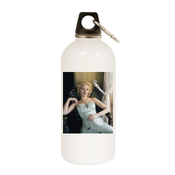 Scarlett Johansson White Water Bottle With Carabiner