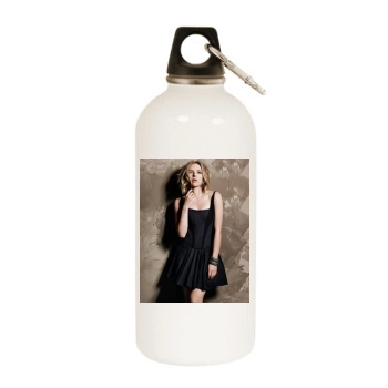 Scarlett Johansson White Water Bottle With Carabiner