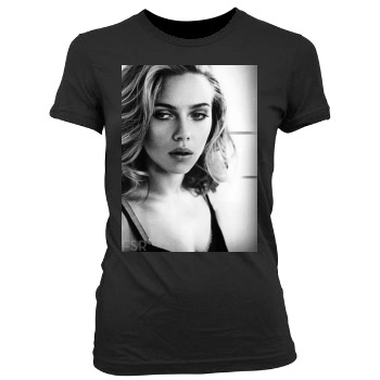 Scarlett Johansson Women's Junior Cut Crewneck T-Shirt