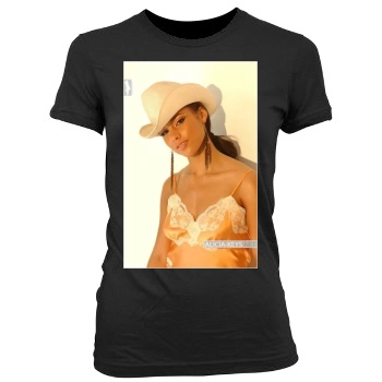 Alicia Keys Women's Junior Cut Crewneck T-Shirt