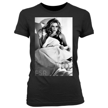 Scarlett Johansson Women's Junior Cut Crewneck T-Shirt