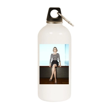 Scarlett Johansson White Water Bottle With Carabiner