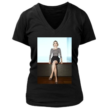 Scarlett Johansson Women's Deep V-Neck TShirt