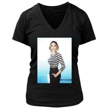 Scarlett Johansson Women's Deep V-Neck TShirt