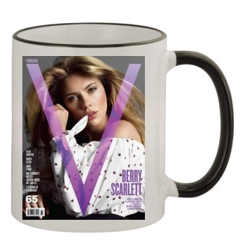 Scarlett Johansson 11oz Colored Rim & Handle Mug