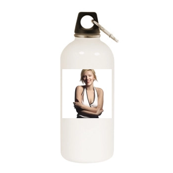 Scarlett Johansson White Water Bottle With Carabiner