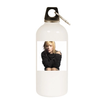 Scarlett Johansson White Water Bottle With Carabiner