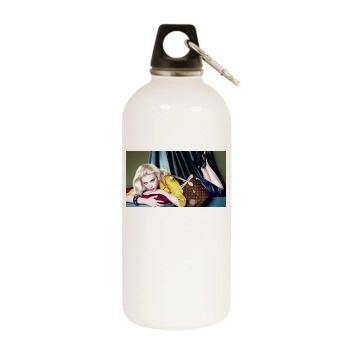 Scarlett Johansson White Water Bottle With Carabiner