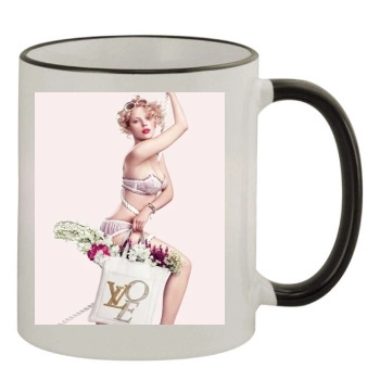 Scarlett Johansson 11oz Colored Rim & Handle Mug