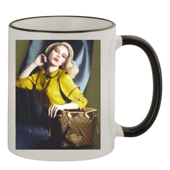 Scarlett Johansson 11oz Colored Rim & Handle Mug